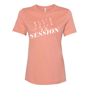 Black Don't Crack In Session - Yelani Tees - Women’s Relaxed Fit Heather - Plant Based Hair Care for Natural Hair